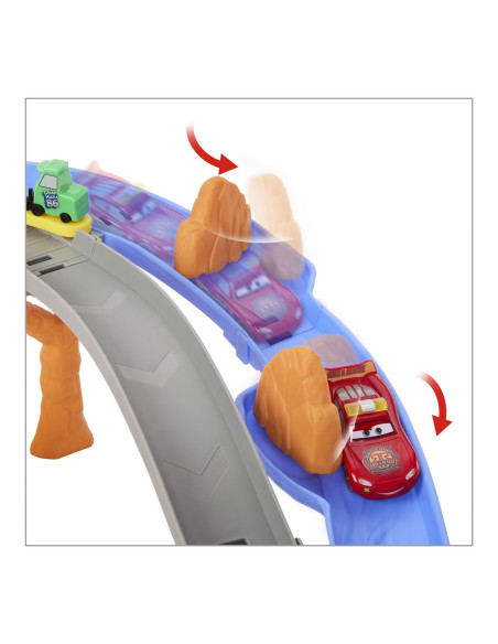 MTJFL57,Cars Race And Rescue Set De Joaca Curcuit De Salvare Si 3 Masinute Metalice