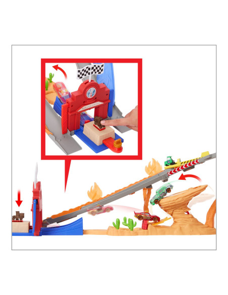 MTJFL57,Cars Race And Rescue Set De Joaca Curcuit De Salvare Si 3 Masinute Metalice