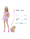 MTJFP36,Barbie Twinning Looks Set Papusa Barbie Blonda Si Catel Cu Accesorii