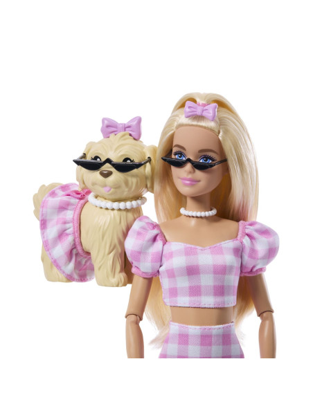 MTJFP36,Barbie Twinning Looks Set Papusa Barbie Blonda Si Catel Cu Accesorii