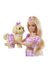 MTJFP36,Barbie Twinning Looks Set Papusa Barbie Blonda Si Catel Cu Accesorii