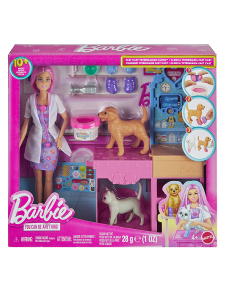 MTJFX93,Barbie You Can Be Anything Set Clinica Veterinara Fast Cast Cu Accesorii
