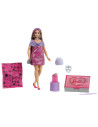 MTJFY67,Barbie Set Party Unboxed Reveal Papusa Barbie Mov Cu 10 Accesorii Surpriza