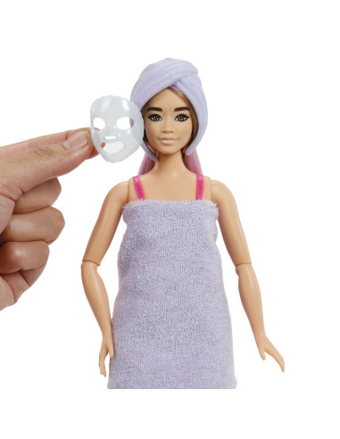 MTJFY67,Barbie Set Party Unboxed Reveal Papusa Barbie Mov Cu 10 Accesorii Surpriza