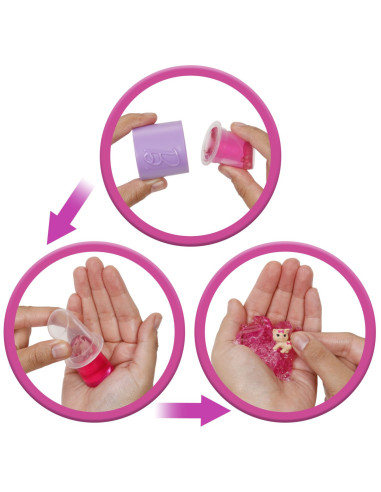 MTJFY67,Barbie Set Party Unboxed Reveal Papusa Barbie Mov Cu 10 Accesorii Surpriza