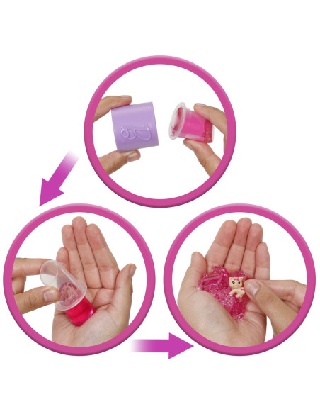 MTJFY67,Barbie Set Party Unboxed Reveal Papusa Barbie Mov Cu 10 Accesorii Surpriza