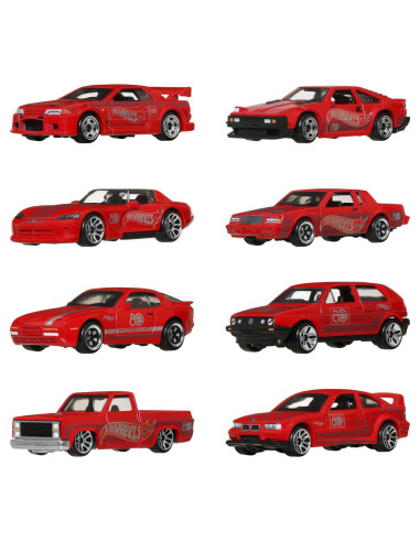 MTJGK09,Hot Wheels Silver Series Aniversarea A 80 De Ani Set 8 Masinute Metalice Scara 1 La 64