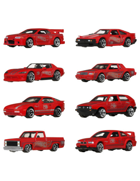 MTJGK09,Hot Wheels Silver Series Aniversarea A 80 De Ani Set 8 Masinute Metalice Scara 1 La 64