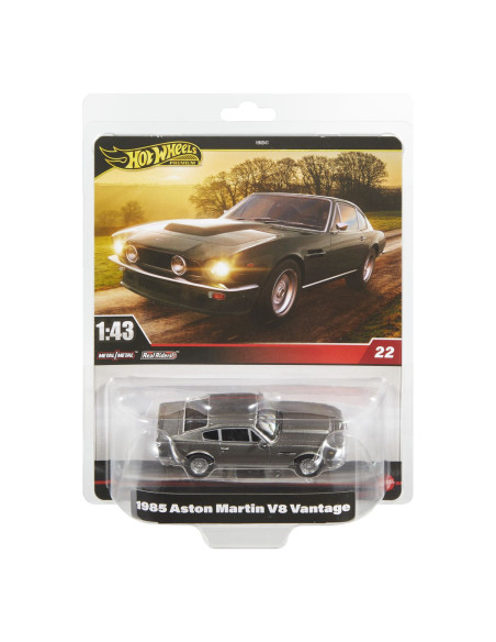 MTHMD41_HWT12,Hot Wheels Premium Real Riders Masinuta Metalica Aston Martin V8 Vantage 1985 Scara 1 La 43