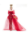MTJBJ17,Barbie Signature Aniversare 80 De Ani Papusa Barbie Blonda Cu Rochie De Bal Rosie