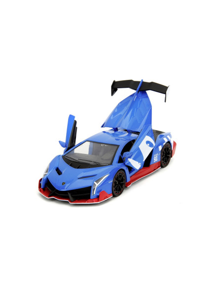 VV-253255082,Jada Set Figurina Ariciul Sonic Si Masinuta Metalica Sonic Lamborghini Veneno Scara 1 La 24