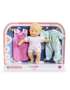 VV-9000120300,Corolle Mpp Set Bebelusul Calin Noapte Buna Alb 20cm