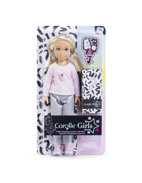 VV-9000600070,Corolle Set Cumparaturi Surpriza Papusa Valentine 28cm