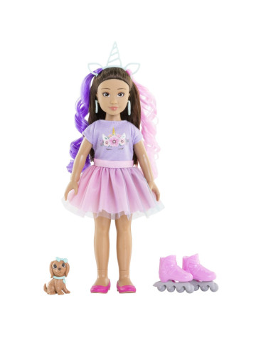 VV-9000600250,Corolle Set Unicorn Papusa Luna 28cm