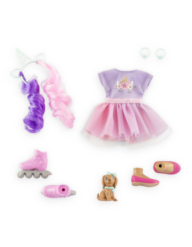 VV-9000600250,Corolle Set Unicorn Papusa Luna 28cm