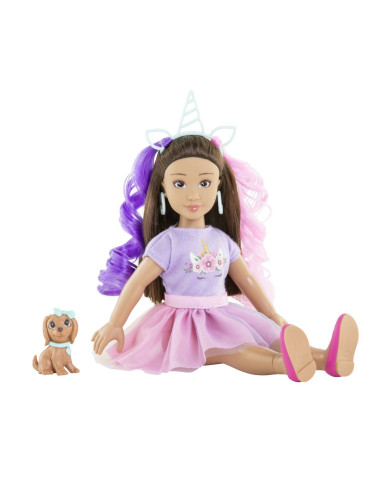 VV-9000600250,Corolle Set Unicorn Papusa Luna 28cm