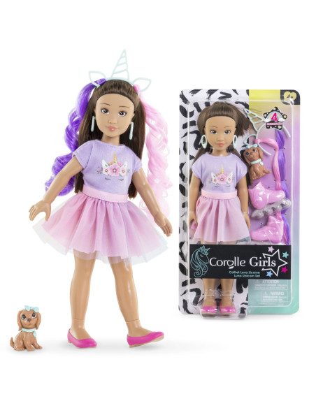 VV-9000600250,Corolle Set Unicorn Papusa Luna 28cm