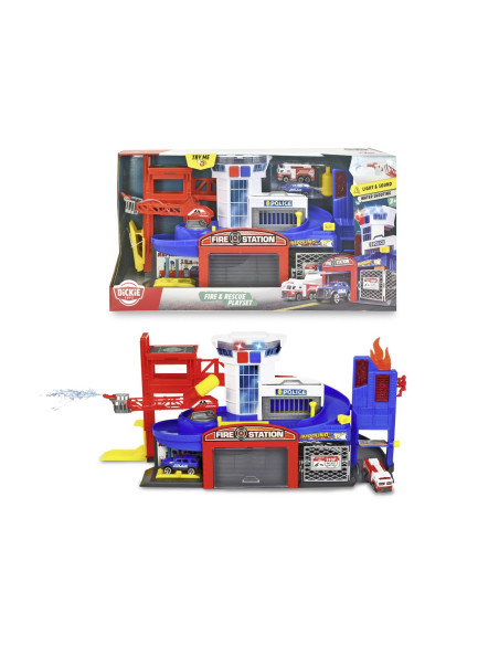 VV-203719021,Dickie Set Statie De Pompieri Si Salvare Cu Pulverizator De Apa Sunete Si Lumini