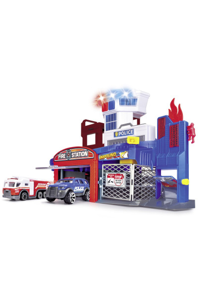 VV-203719021,Dickie Set Statie De Pompieri Si Salvare Cu Pulverizator De Apa Sunete Si Lumini