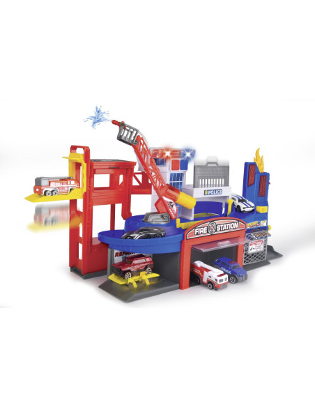 VV-203719021,Dickie Set Statie De Pompieri Si Salvare Cu Pulverizator De Apa Sunete Si Lumini