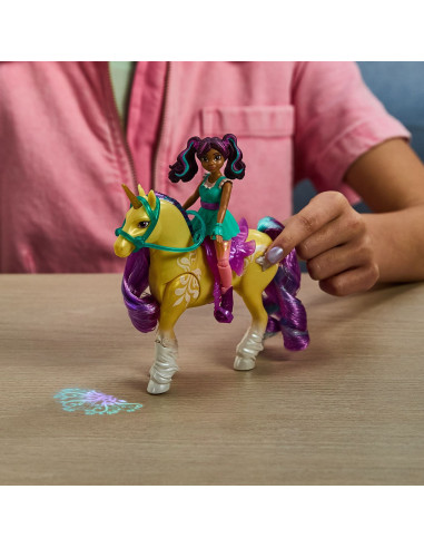 VV-6072482,Unicorn Academy Set Papusa Ava Si Unicornul Leaf Planta Magica