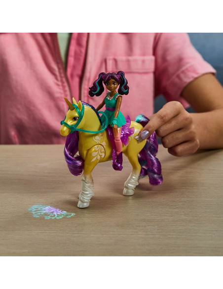 VV-6072482,Unicorn Academy Set Papusa Ava Si Unicornul Leaf Planta Magica