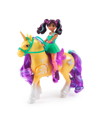 VV-6072482,Unicorn Academy Set Papusa Ava Si Unicornul Leaf Planta Magica