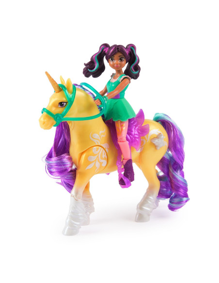 VV-6072482,Unicorn Academy Set Papusa Ava Si Unicornul Leaf Planta Magica