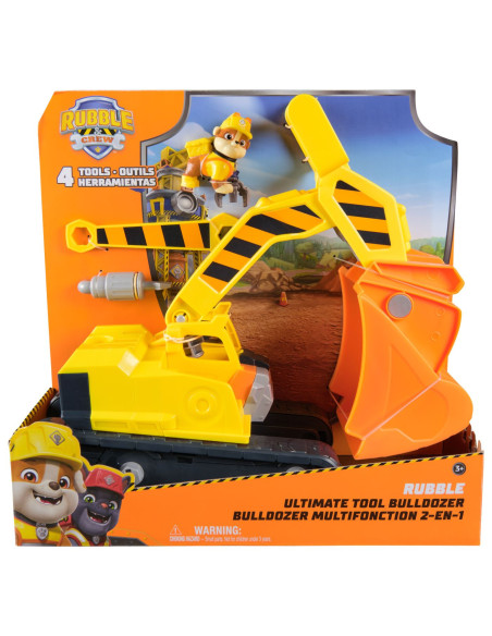 VV-6073297,Patrula Catelusilor Rubble Si Echipa Vehicul Buldozer Multifunctional 2 In 1