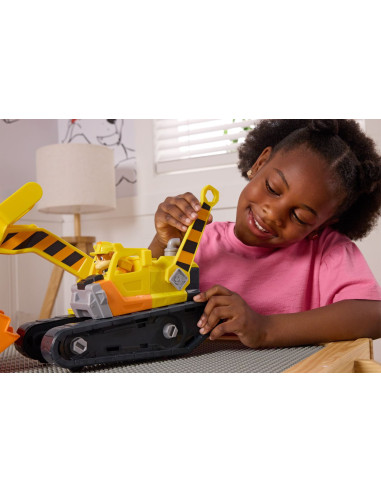 VV-6073297,Patrula Catelusilor Rubble Si Echipa Vehicul Buldozer Multifunctional 2 In 1