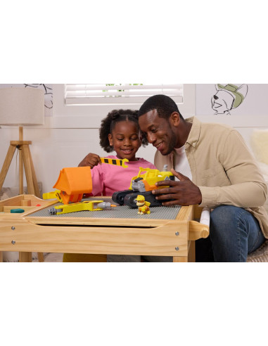 VV-6073297,Patrula Catelusilor Rubble Si Echipa Vehicul Buldozer Multifunctional 2 In 1