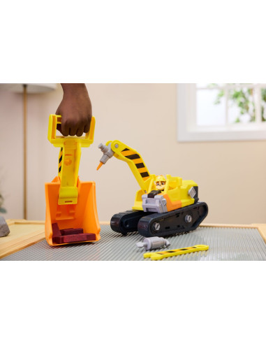 VV-6073297,Patrula Catelusilor Rubble Si Echipa Vehicul Buldozer Multifunctional 2 In 1