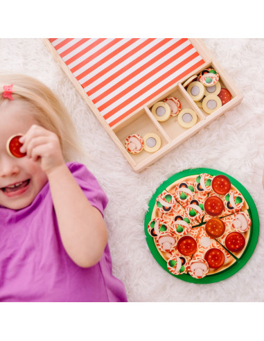VV-6074863,Melissa And Doug Set De Joaca Din Lemn Petrecere Cu Pizza