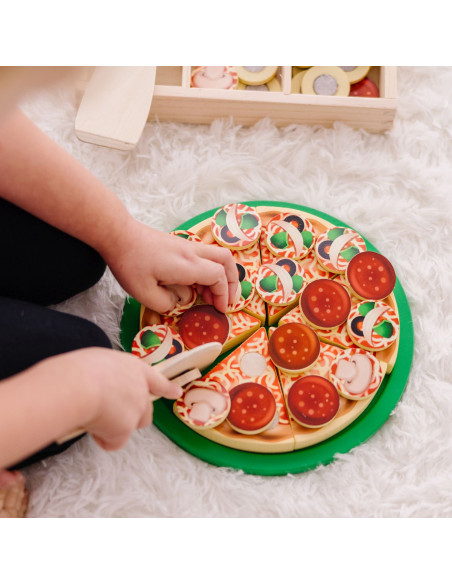 VV-6074863,Melissa And Doug Set De Joaca Din Lemn Petrecere Cu Pizza