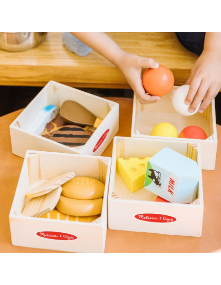 VV-6074866,Melissa Si Doug Set De Joaca Din Lemn Produse Alimentare