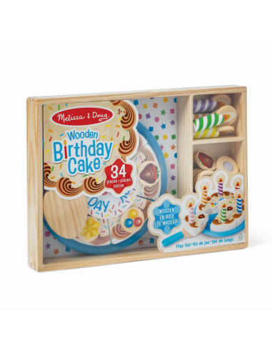 VV-6074876,Melissa And Doug Set De Joaca Din Lemn Tort Aniversar