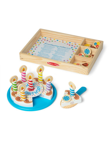 VV-6074876,Melissa And Doug Set De Joaca Din Lemn Tort Aniversar