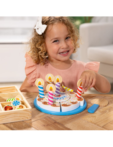 VV-6074876,Melissa And Doug Set De Joaca Din Lemn Tort Aniversar