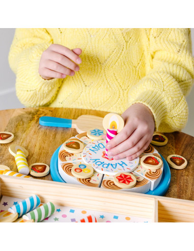 VV-6074876,Melissa And Doug Set De Joaca Din Lemn Tort Aniversar