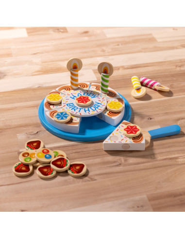 VV-6074876,Melissa And Doug Set De Joaca Din Lemn Tort Aniversar