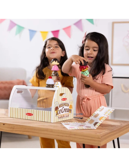 VV-6074905,Melissa And Doug Set De Joaca Din Lemn Tejgheaua Cu Inghetata