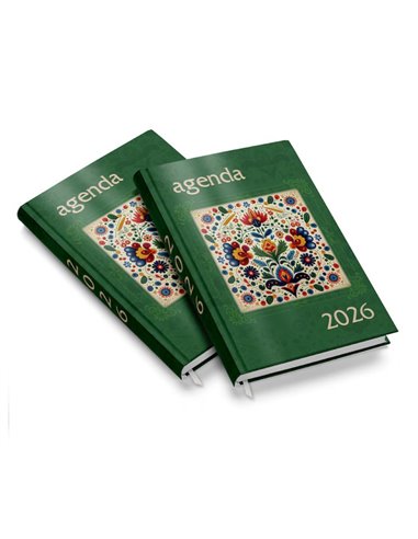 Agenda datata 2026, A5 ARTPRESS, 70 g/mp, 272 file, Folclor