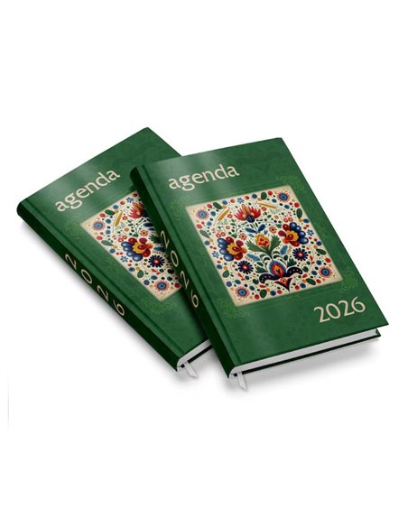 Agenda datata 2026, A5 ARTPRESS, 70 g/mp, 272 file, Folclor