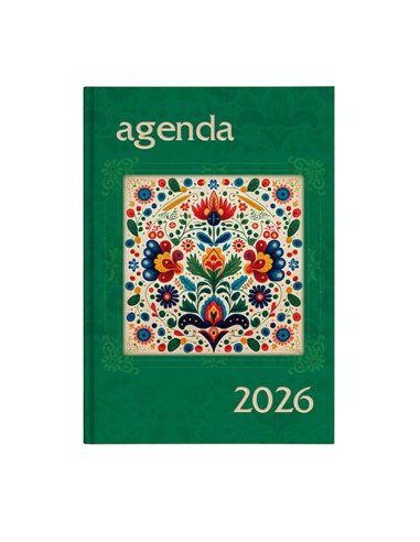 Agenda datata 2026, A5 ARTPRESS, 70 g/mp, 272 file, Folclor