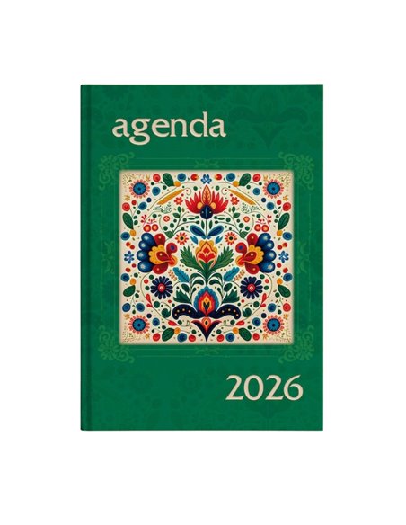 Agenda datata 2026, A5 ARTPRESS, 70 g/mp, 272 file, Folclor