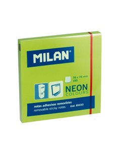 Bloc notes adeziv (Post-it) Milan, 76×76 mm, Verde neon