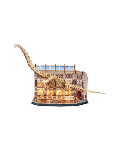 CUL544h,Cubic Fun - Puzzle 3D cu LED muzeul natural Brachiosaurus 217 piese