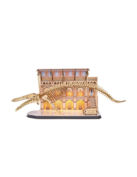 CUL545h,Cubic Fun - Puzzle 3D cu LED muzeul natural Balena albastra 223 piese