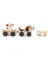 KC-15443,Jucarie din lemn cubika, puppy family