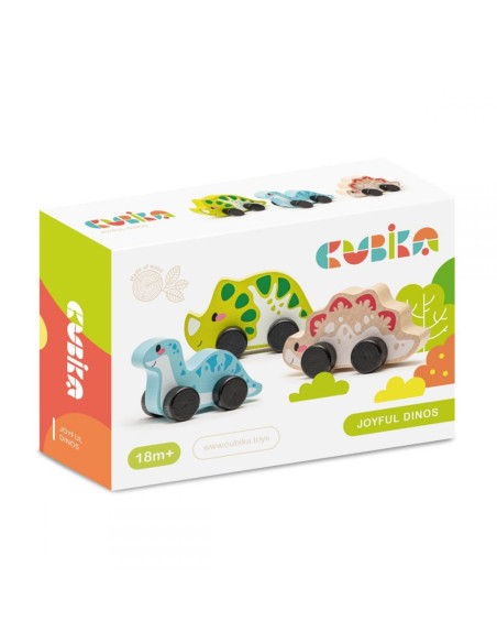 KC-15597,Jucarie din lemn, cubika, dinos family